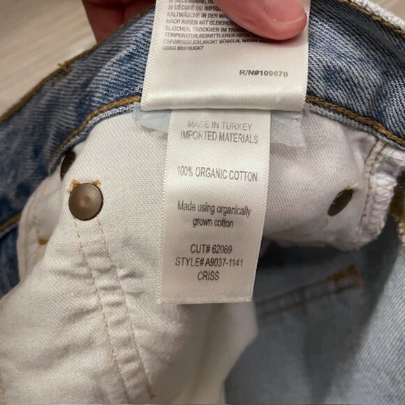 Agolde Light Blue Straight Leg Jeans - Picture 12 of 16